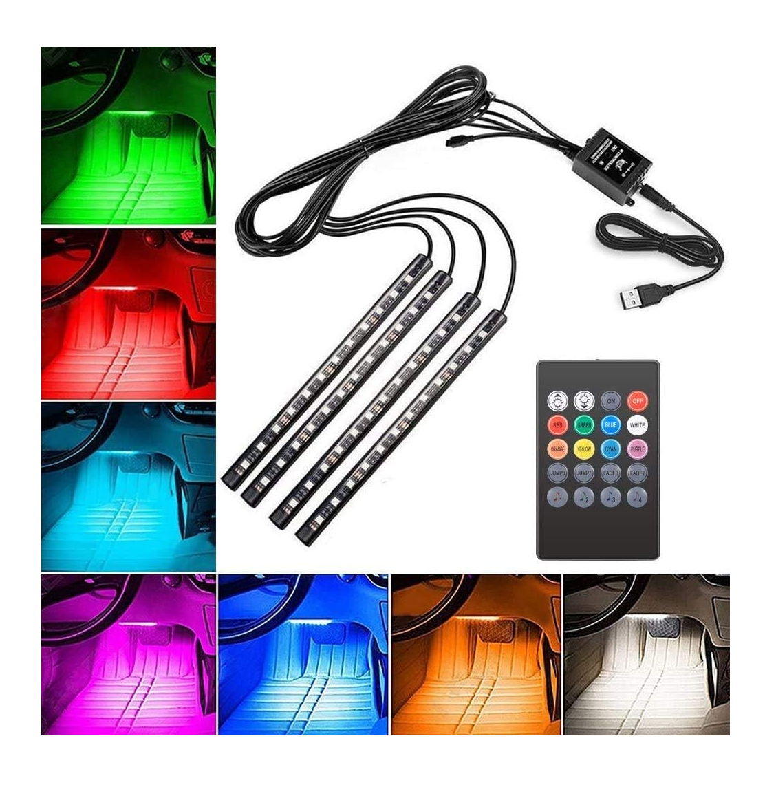 Foto 5 pulgar | Tiras Led RGB Belug Multicolor para Interior de Auto