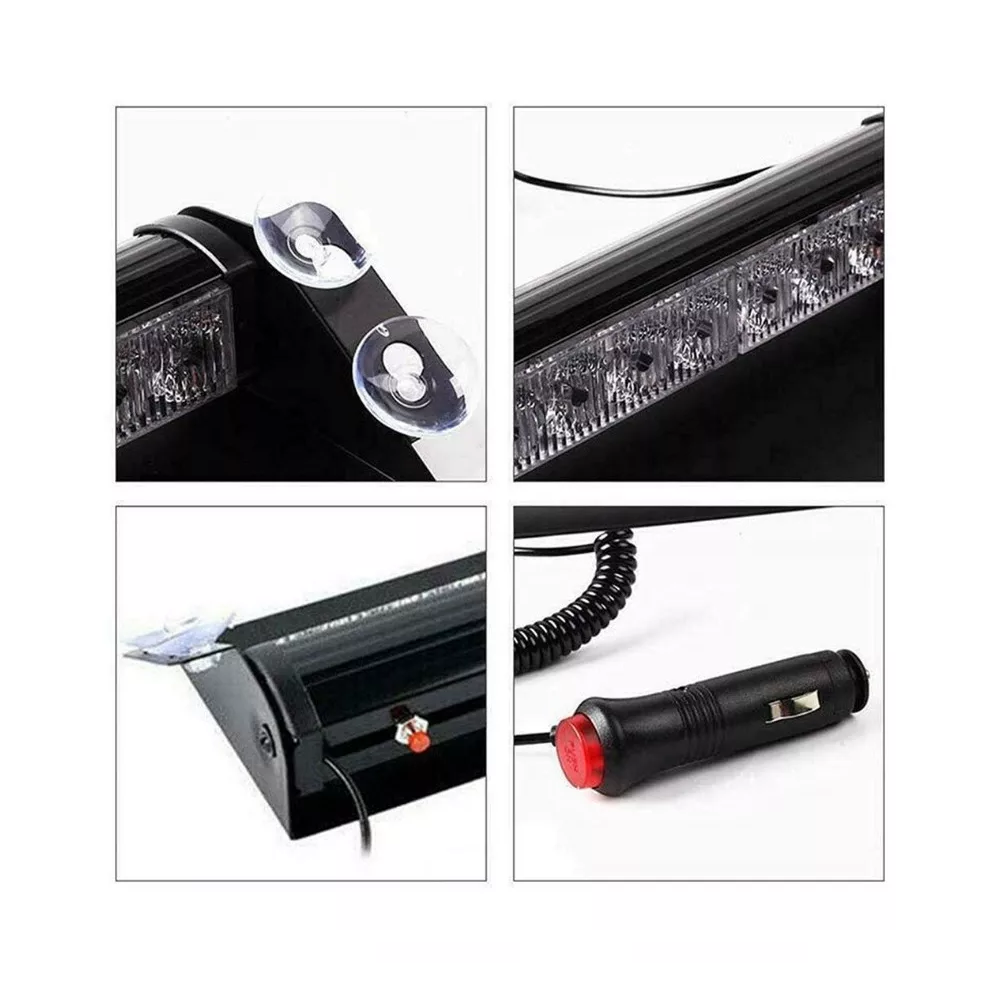Foto 5 | Barra de Luz de Advertencia de Parabrisas BELUG color Negro Estroboscópica Universal