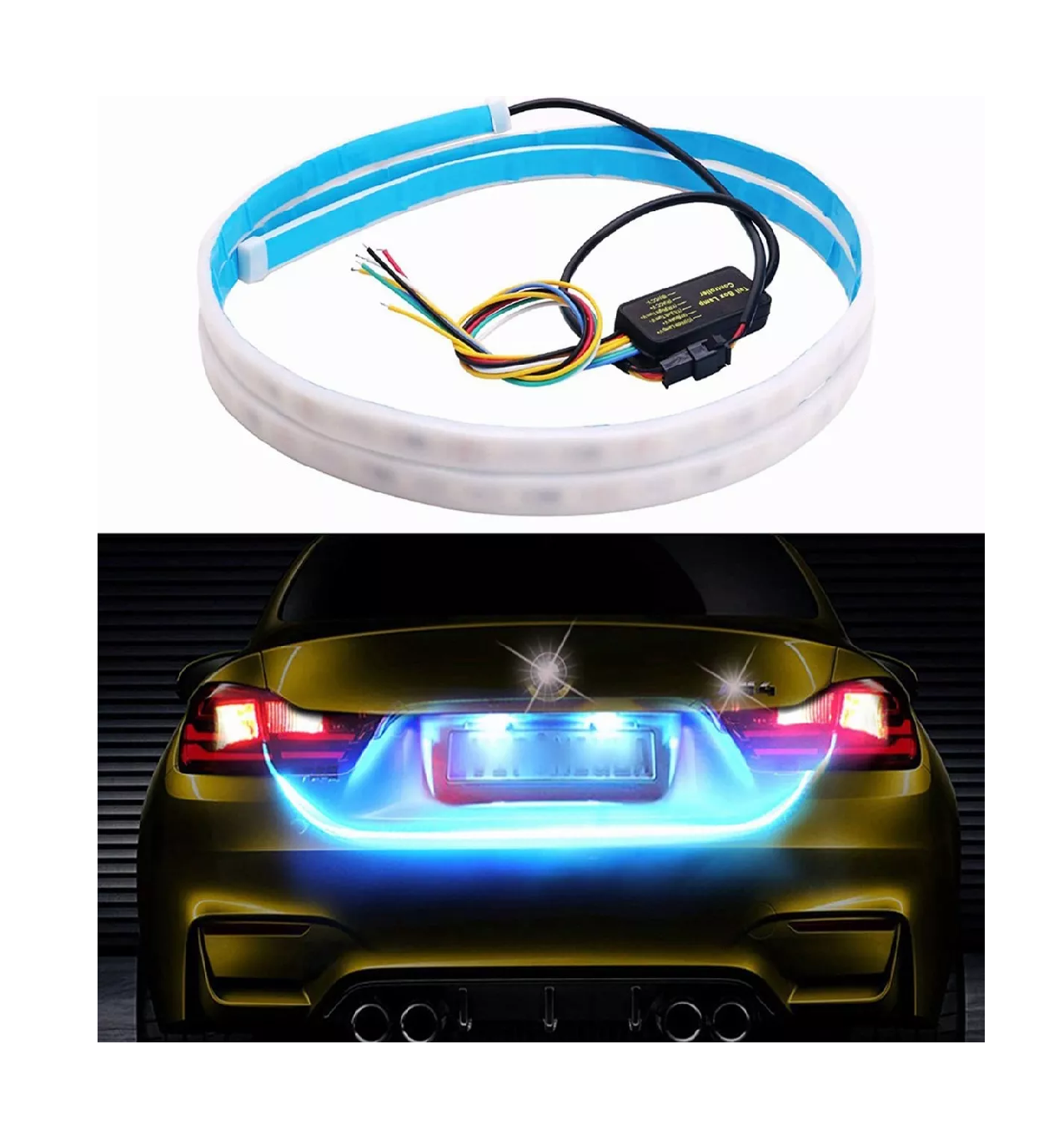 Foto 3 pulgar | Tira Led Cajuela Auto, Stop Drl Secuencial Rgb  Multicolor Tunning