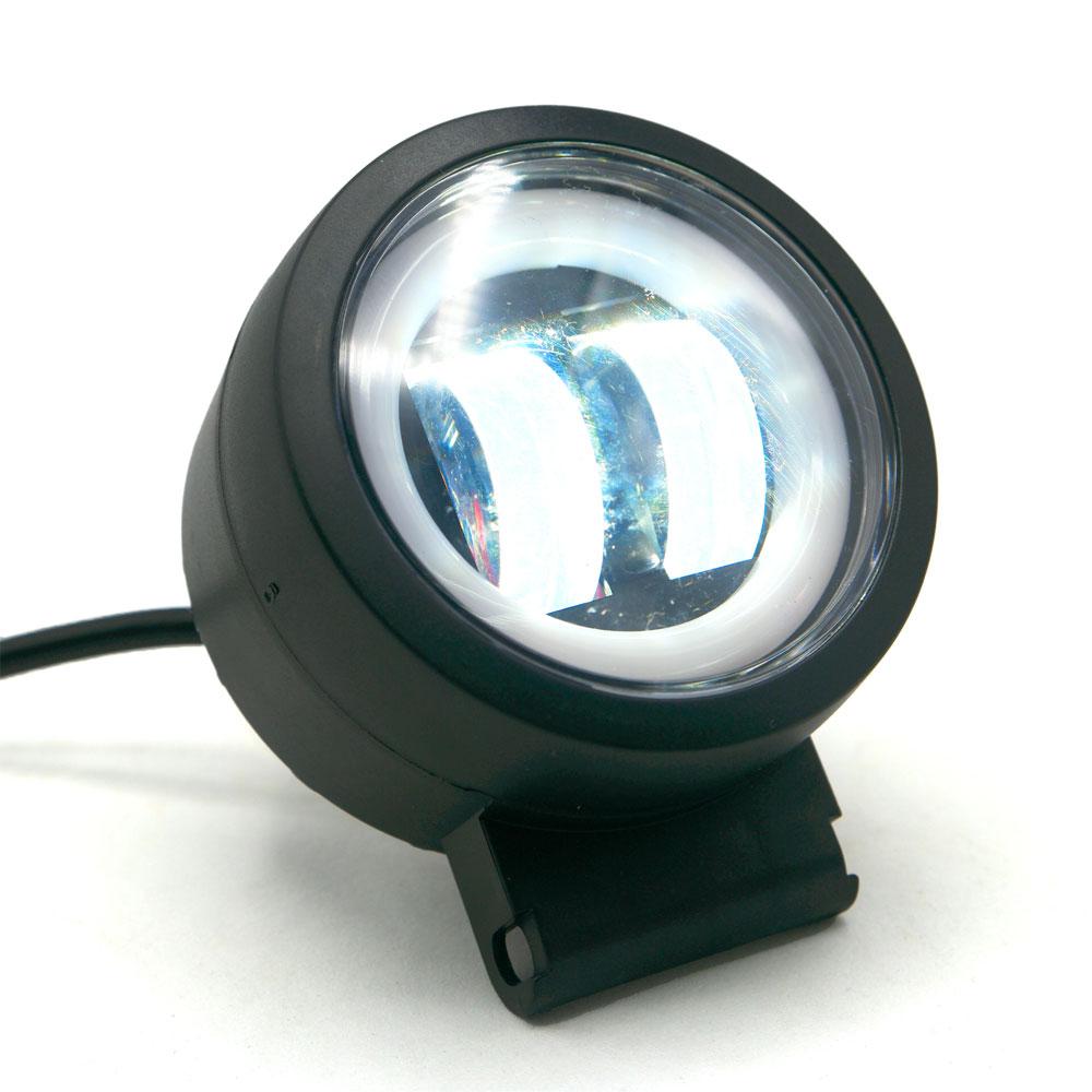 Foto 3 | Faro Auxiliar Led Con Lupa Redondo Con 2 Led Ojo De Angel Con Luz Blanca Fija Y Estrobo Para Motocic