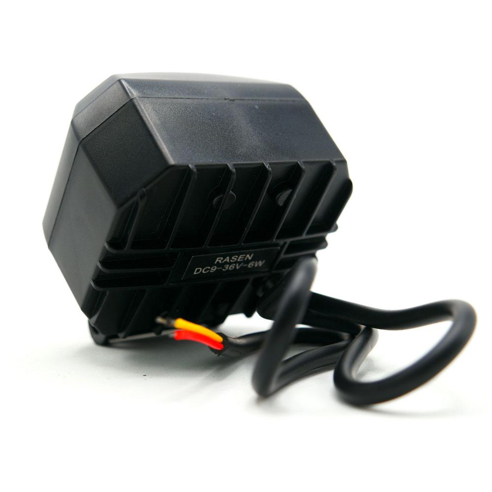 Foto 5 | Faro Auxiliar Led Con Lupa Cuadrado Con 2 Led Ojo De Angel Con Luz Blanca Fija Y Estrobo Para Motoci