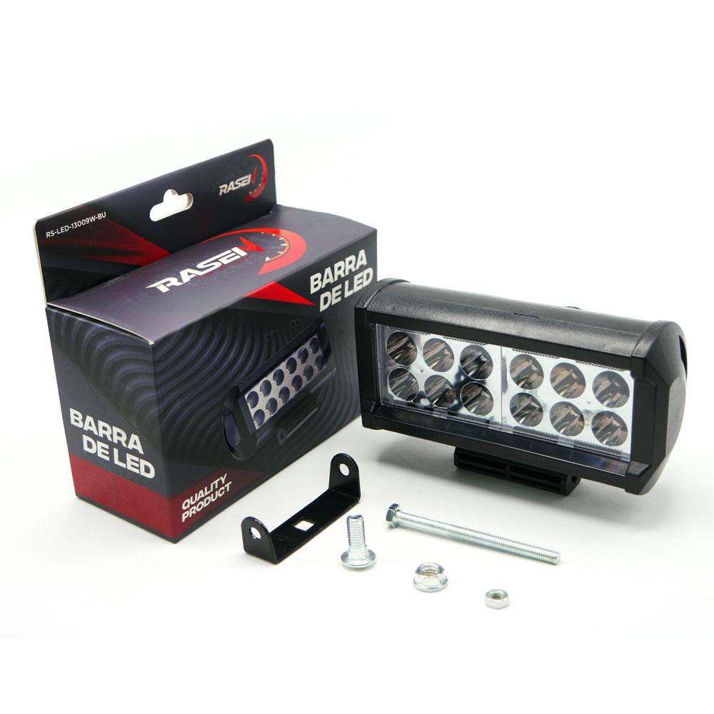 Barra Led Doble Fila 12 Led Con Luz Alta, Baja Y Estrobo Para Motocicleta
