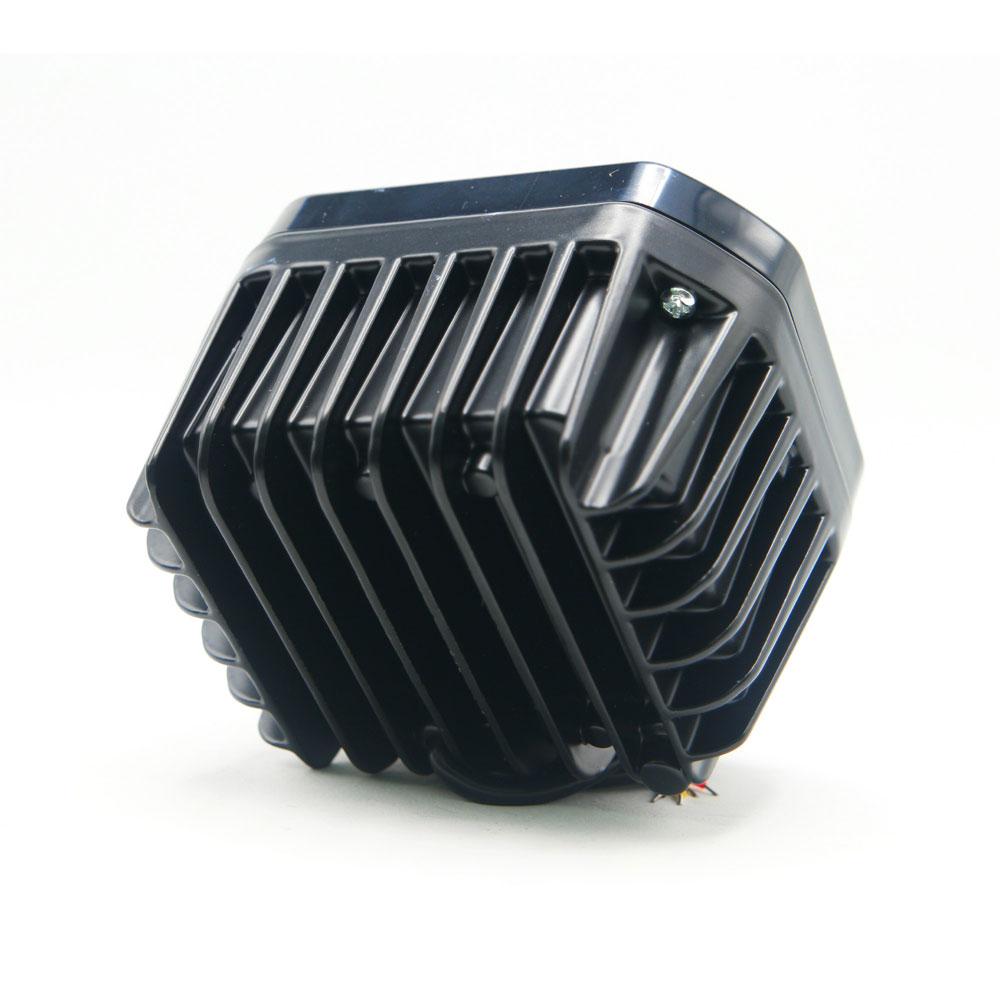 Foto 8 pulgar | Faro Cuadrado Led Con Lupa Luz Fija Y Estrobo Contorno Azul Para Motocicleta