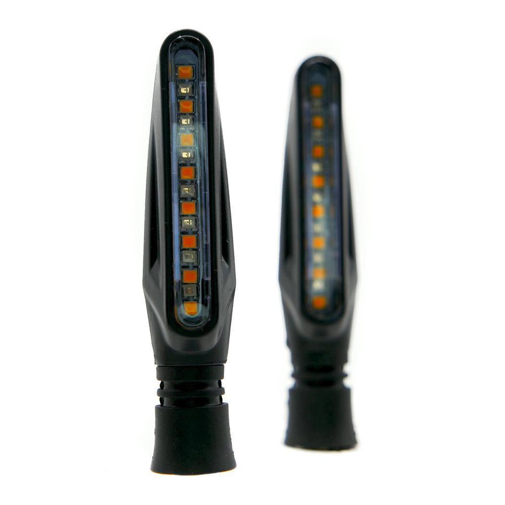 Foto 4 pulgar | Direccionales Para Moto Rasen Led Duo Secuencial Tipo Pluma Universal