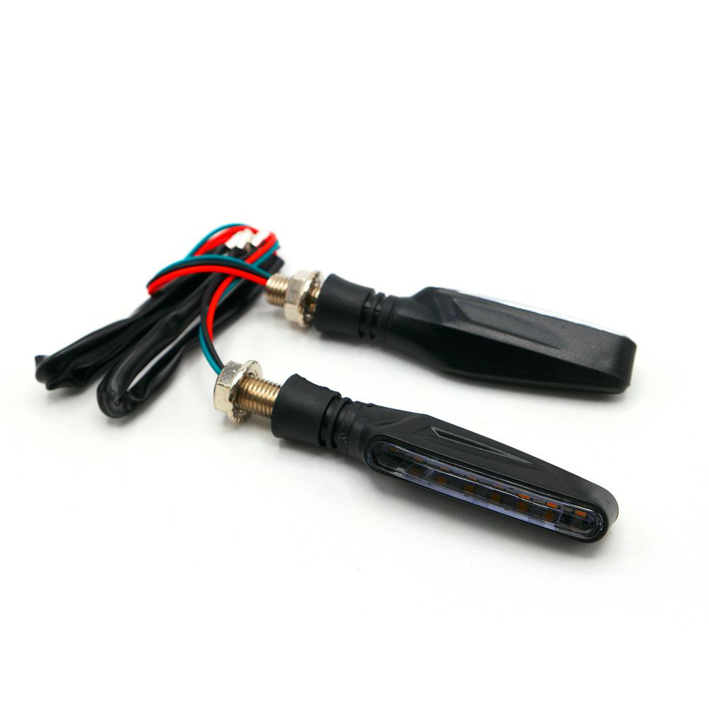 Foto 8 pulgar | Direccionales Para Moto Rasen Led Duo Secuencial Tipo Pluma Universal