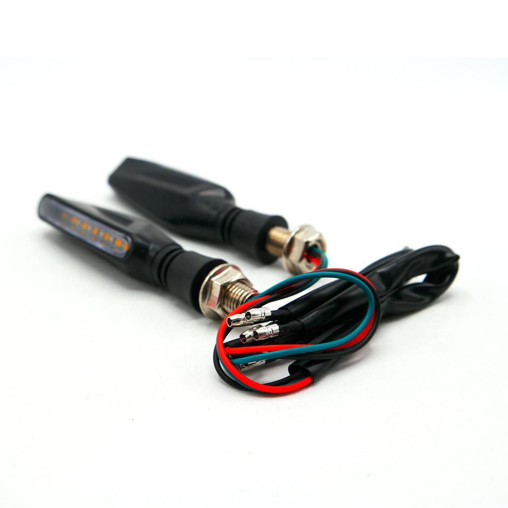 Foto 9 pulgar | Direccionales Para Moto Rasen Led Duo Secuencial Tipo Pluma Universal