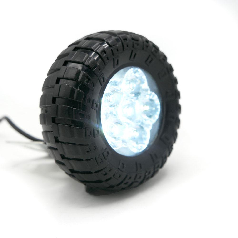 Foto 3 pulgar | Faro Led Blanco Tipo Rueda Con Luz Alta, Baja Y Estrobo Para Motocicleta