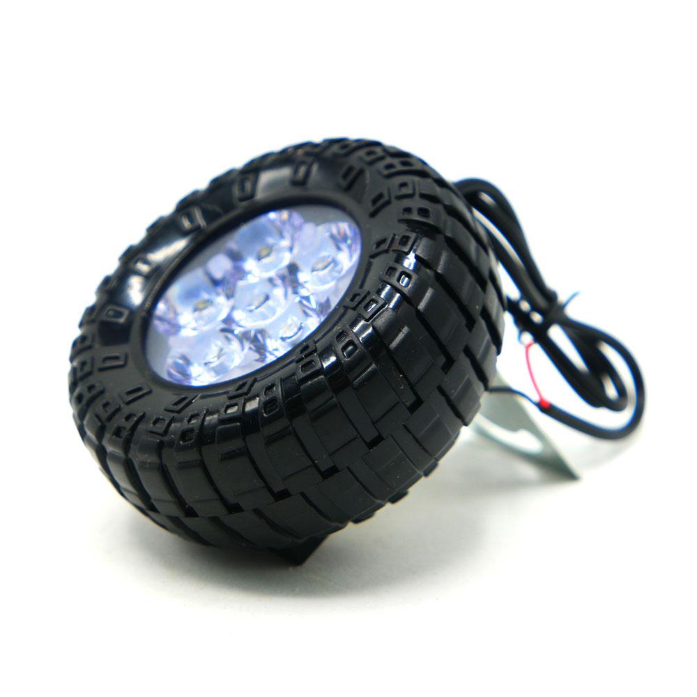 Foto 6 pulgar | Faro Led Blanco Tipo Rueda Con Luz Alta, Baja Y Estrobo Para Motocicleta