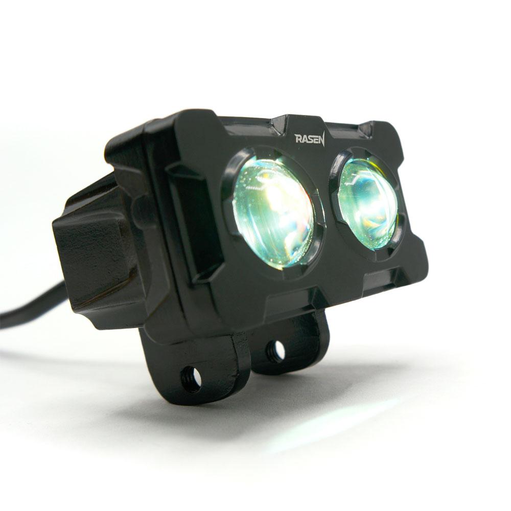 Foto 4 pulgar | Faro Led Rectangular 2 Ojos Bi-color Para Motocicleta