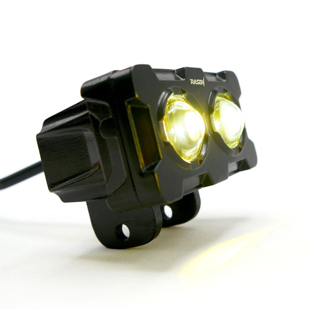 Foto 5 pulgar | Faro Led Rectangular 2 Ojos Bi-color Para Motocicleta