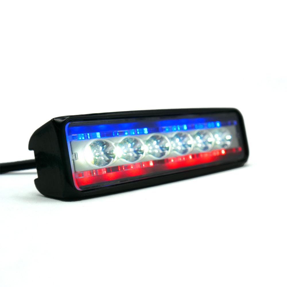 Foto 4 pulgar | Barra 6 Led Luz Blanca Contorno Con Estrobo Para Motocicleta