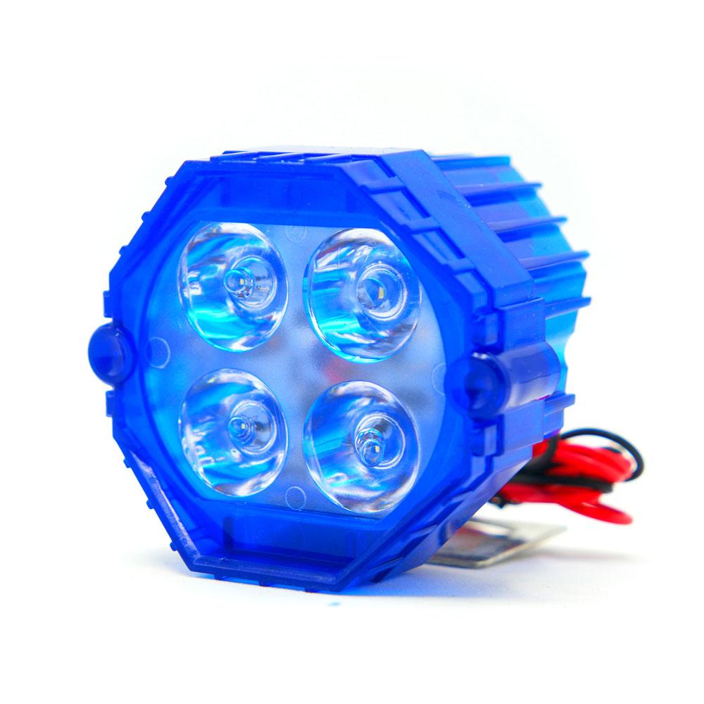 Foto 2 pulgar | Faro Para Moto Rasen Auxiliar Redondo Led Blanco, Contorno Rgb