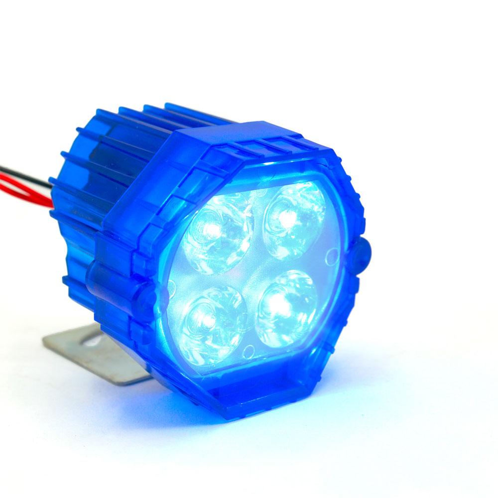 Foto 3 pulgar | Faro Para Moto Rasen Auxiliar Redondo Led Blanco, Contorno Rgb