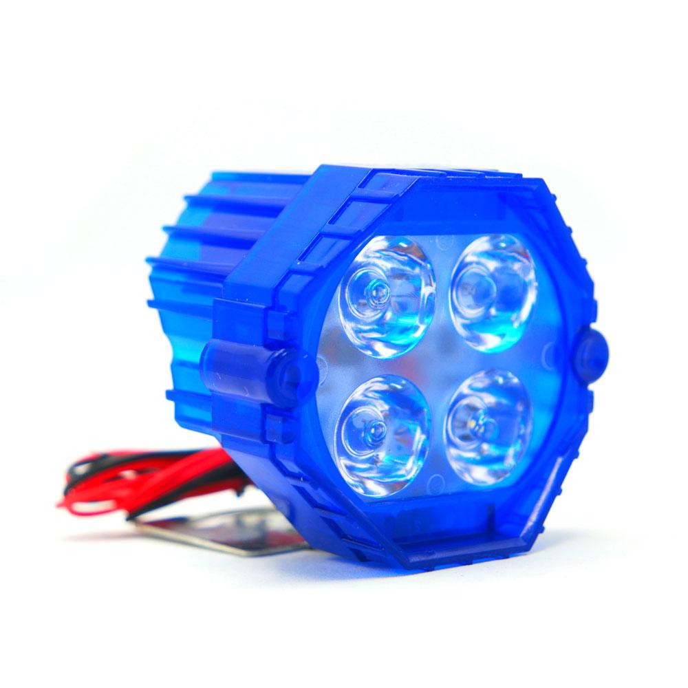 Foto 4 pulgar | Faro Para Moto Rasen Auxiliar Redondo Led Blanco, Contorno Rgb