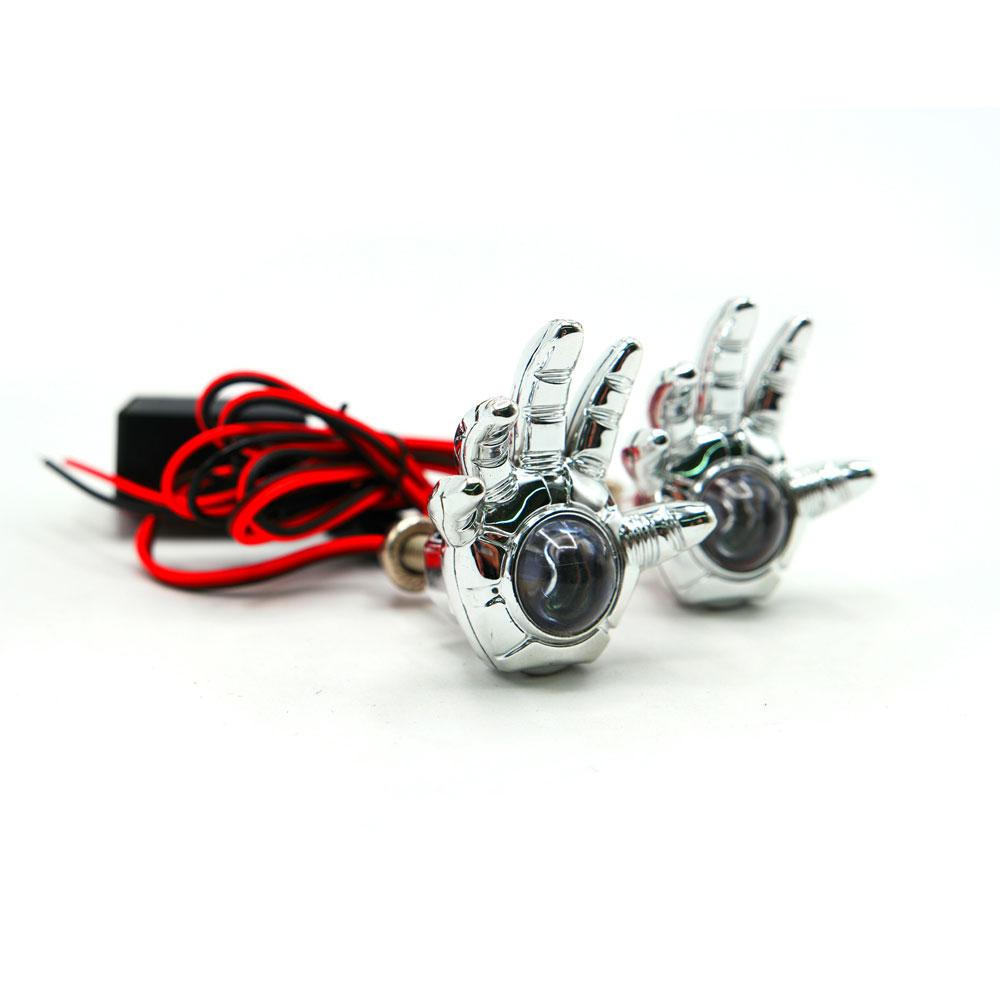 Foto 5 pulgar | Faro Led Decorativo En Forma De Mano Con Estrobo Para Motocicleta