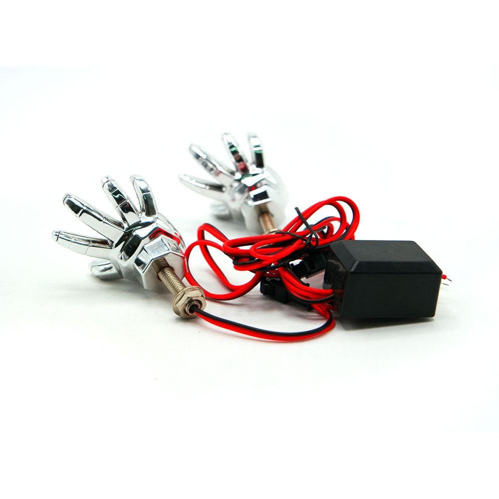 Foto 6 pulgar | Faro Led Decorativo En Forma De Mano Con Estrobo Para Motocicleta