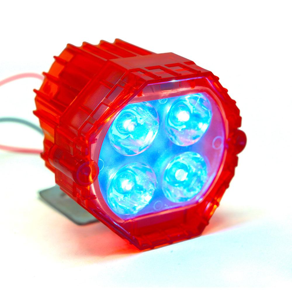 Foto 3 pulgar | Faro Para Moto Rasen Auxiliar Redondo Led Blanco, Contorno Rgb