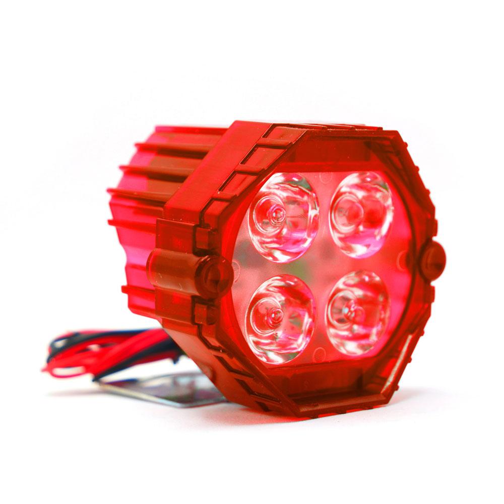 Foto 4 pulgar | Faro Para Moto Rasen Auxiliar Redondo Led Blanco, Contorno Rgb