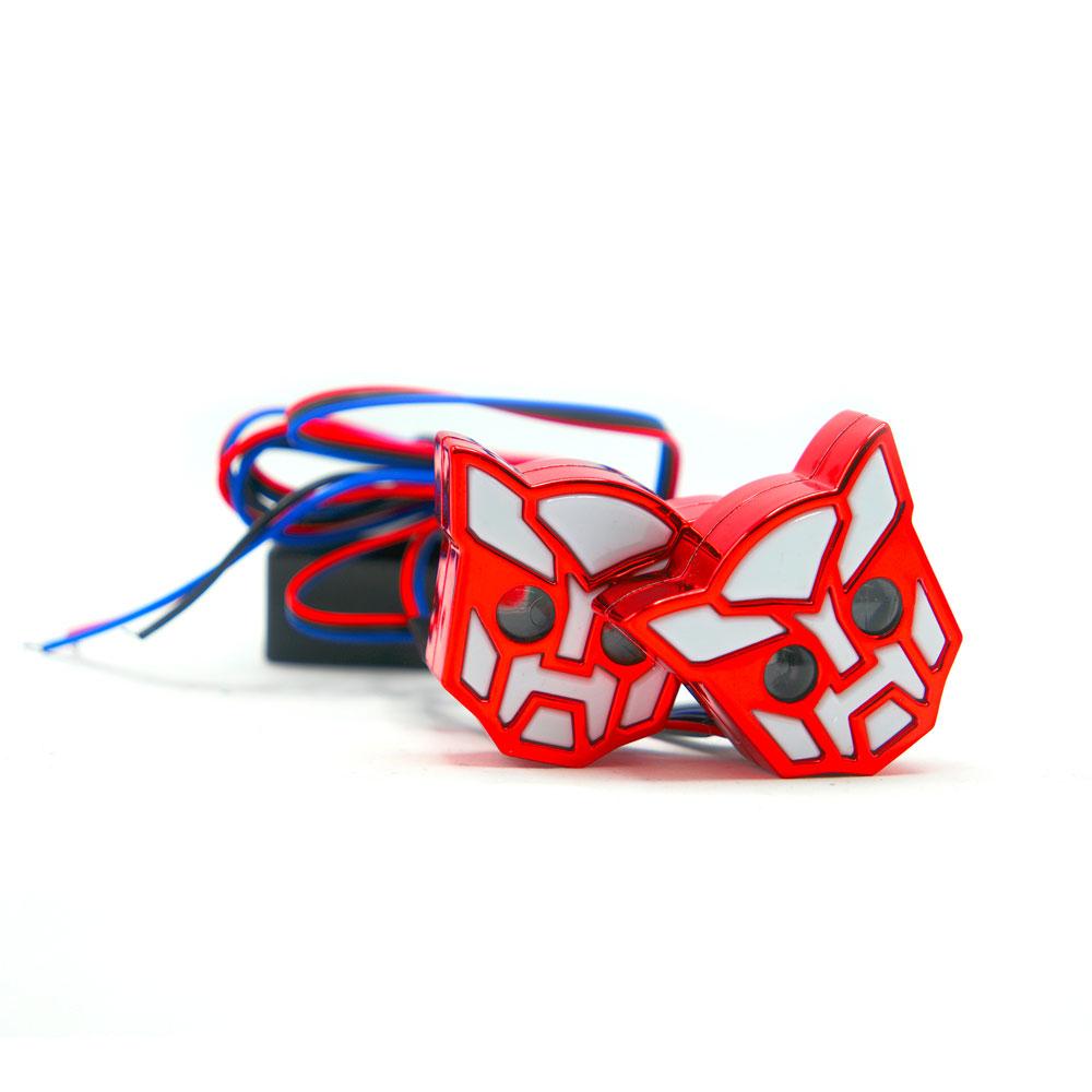 Foto 5 pulgar | Luz Decorativa RASEN Rojo Tipo Transformers Estrobo para Motocicleta
