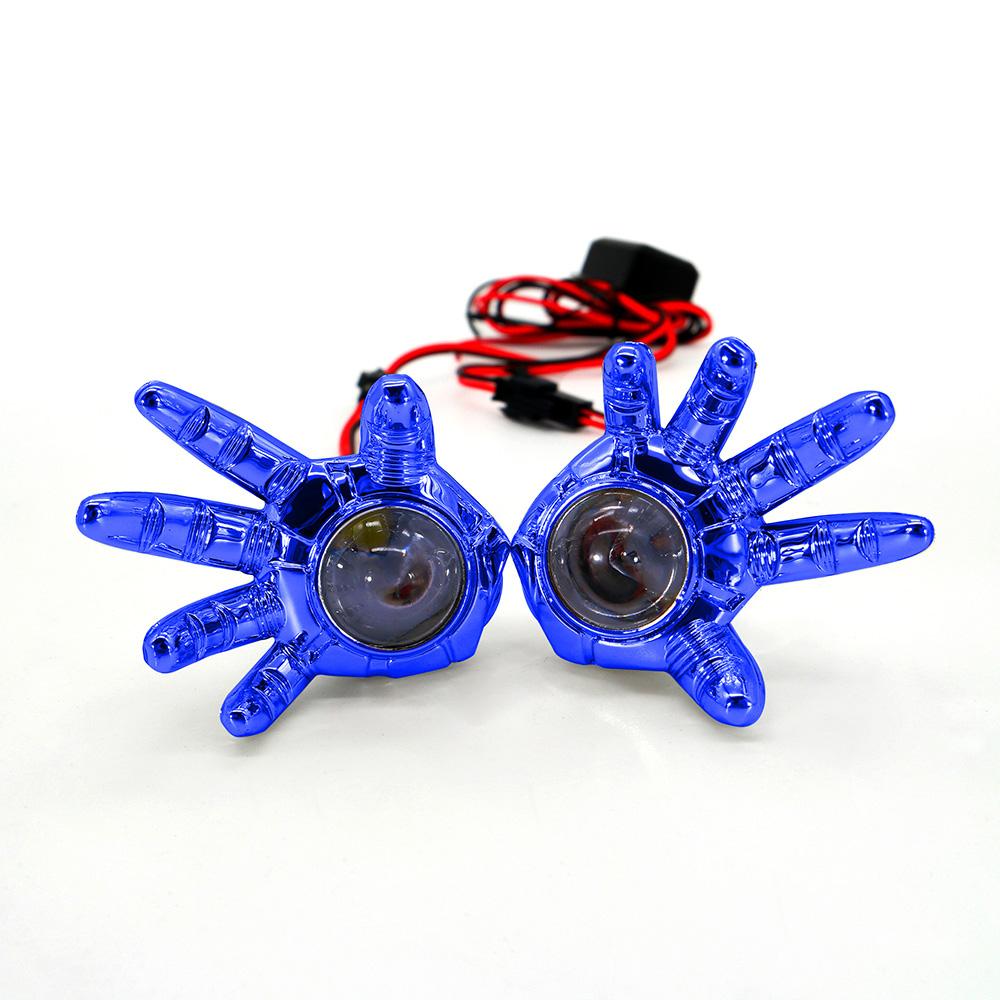 Foto 2 pulgar | Faro Auxiliar LED RASEN Decorativo en Forma de Mano con Luz Fija en color Azul para Motocicleta