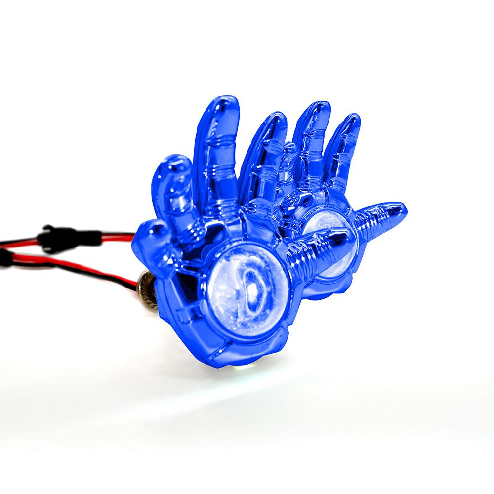 Foto 3 pulgar | Faro Auxiliar LED RASEN Decorativo en Forma de Mano con Luz Fija en color Azul para Motocicleta