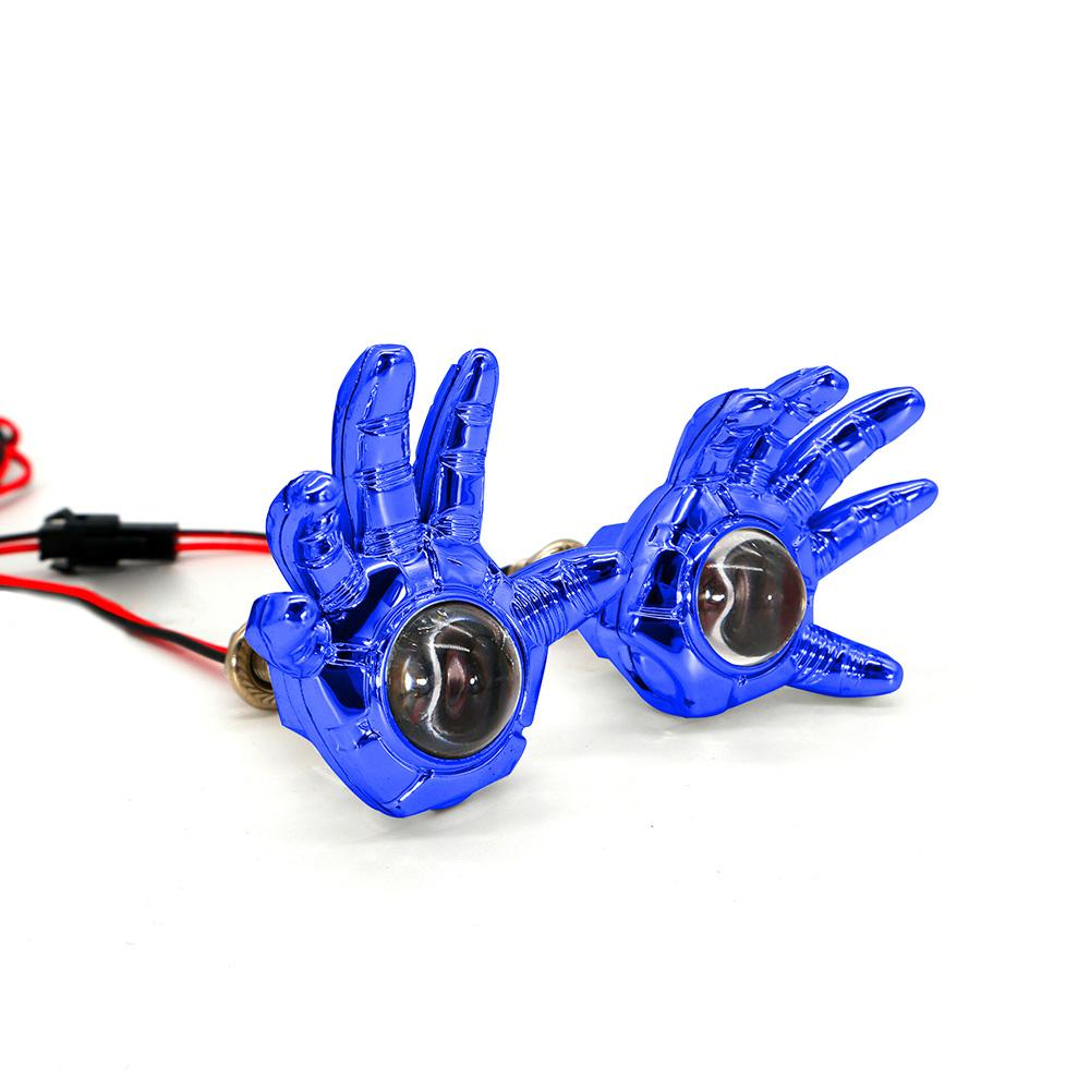 Foto 3 | Faro Auxiliar LED RASEN Decorativo en Forma de Mano con Luz Fija en color Azul para Motocicleta