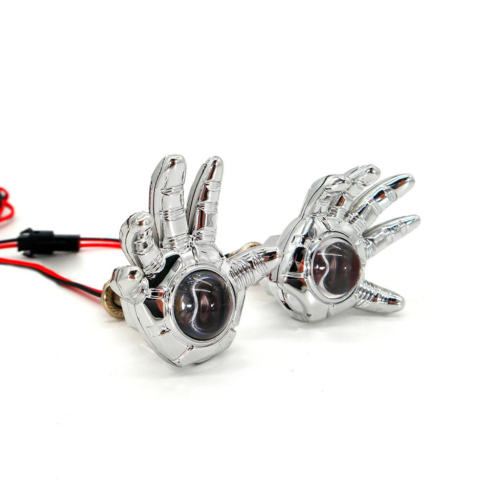 Foto 4 pulgar | Faro Auxiliar LED RASEN Decorativo en Forma de Mano con Luz Fija en color Azul para Motocicleta