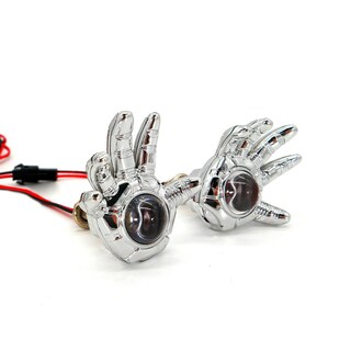 Foto 3 | Faro Auxiliar LED RASEN Decorativo en Forma de Mano con Luz Fija en color Azul para Motocicleta