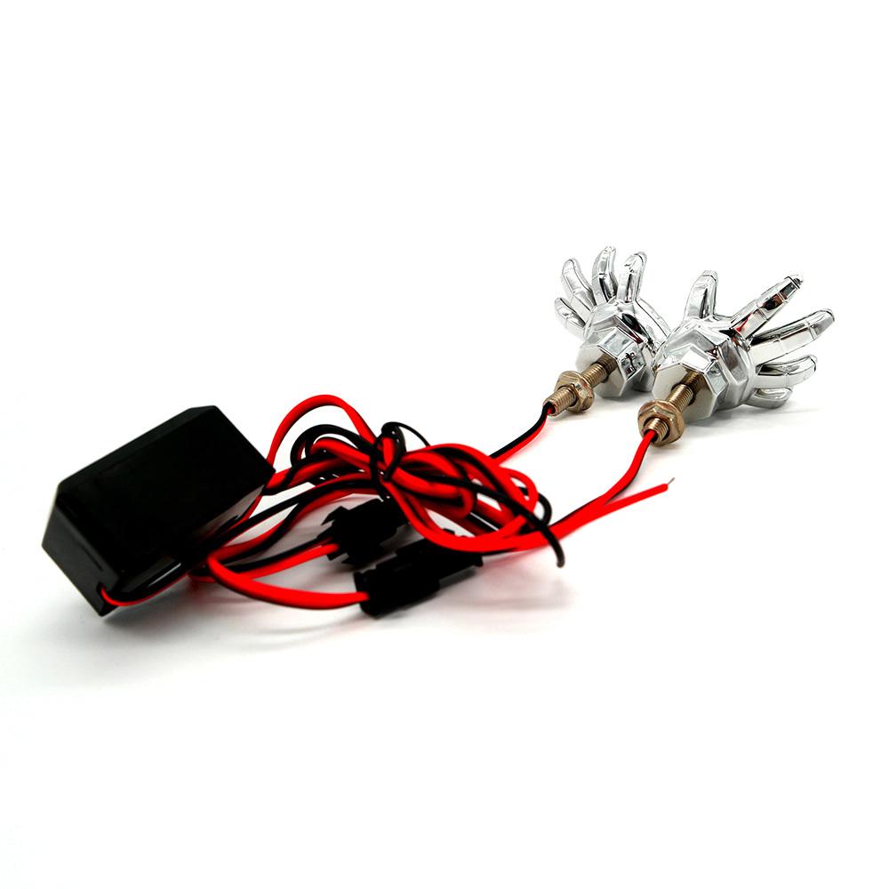 Foto 5 pulgar | Faro Auxiliar LED RASEN Decorativo en Forma de Mano con Luz Fija en color Azul para Motocicleta