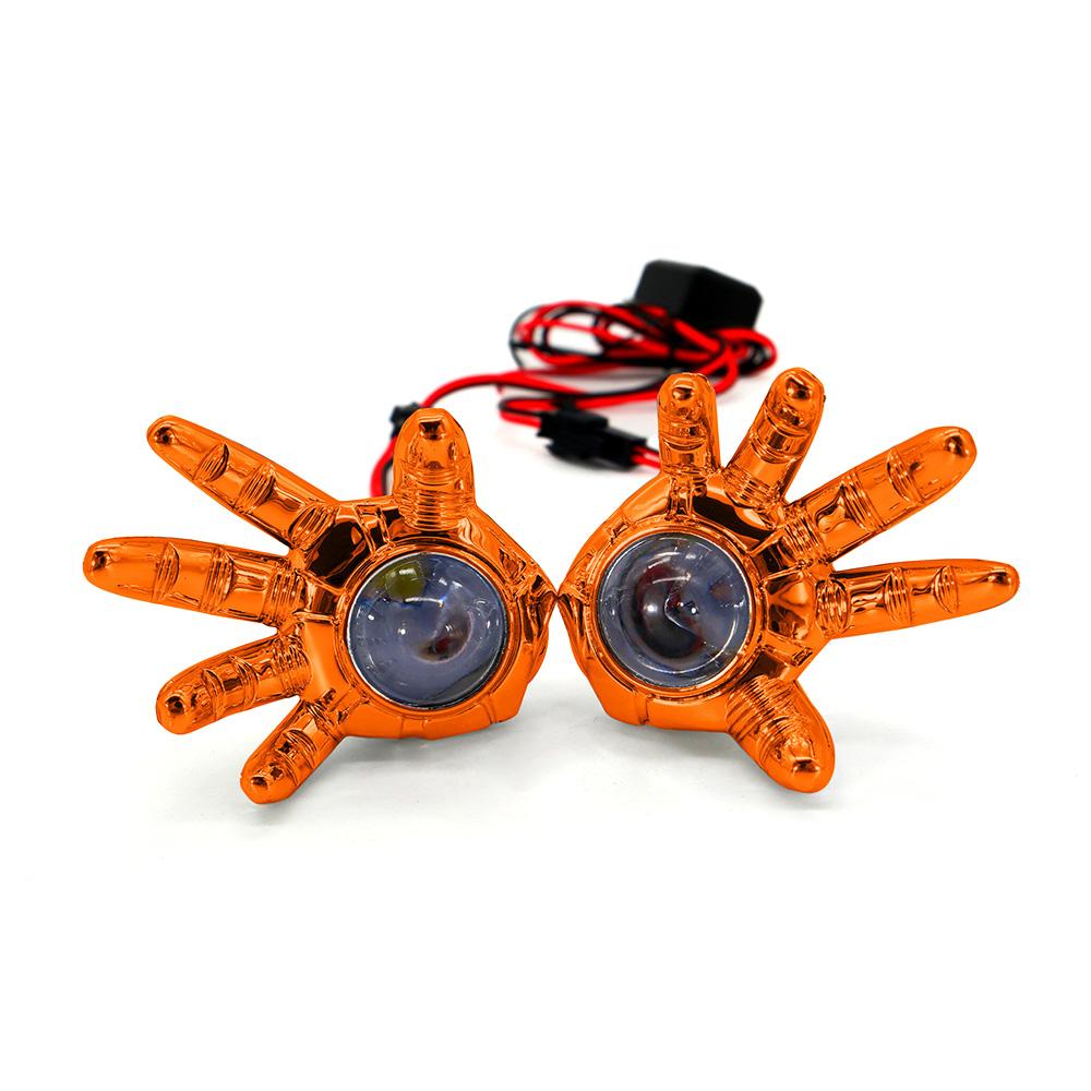 Faro Auxiliar LED RASEN Decorativo en Forma de Mano con Luz Fija en color Azul para Motocicleta