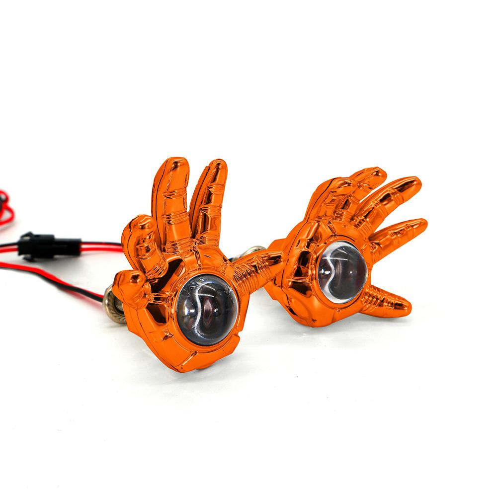 Foto 4 pulgar | Faro Auxiliar LED RASEN Decorativo en Forma de Mano con Luz Fija en color Azul para Motocicleta
