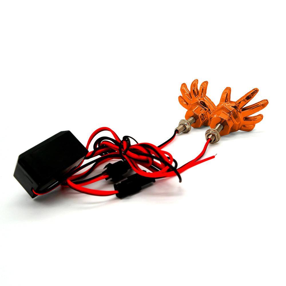 Foto 5 pulgar | Faro Auxiliar LED RASEN Decorativo en Forma de Mano con Luz Fija en color Azul para Motocicleta