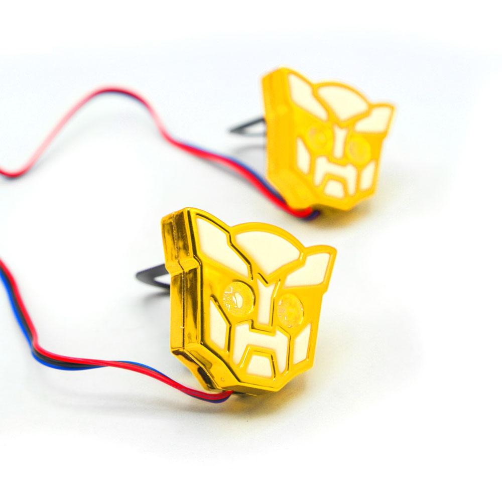 Foto 3 pulgar | Luz Decorativa RASEN Amarilla Tipo Transformers Estrobo para Motocicleta