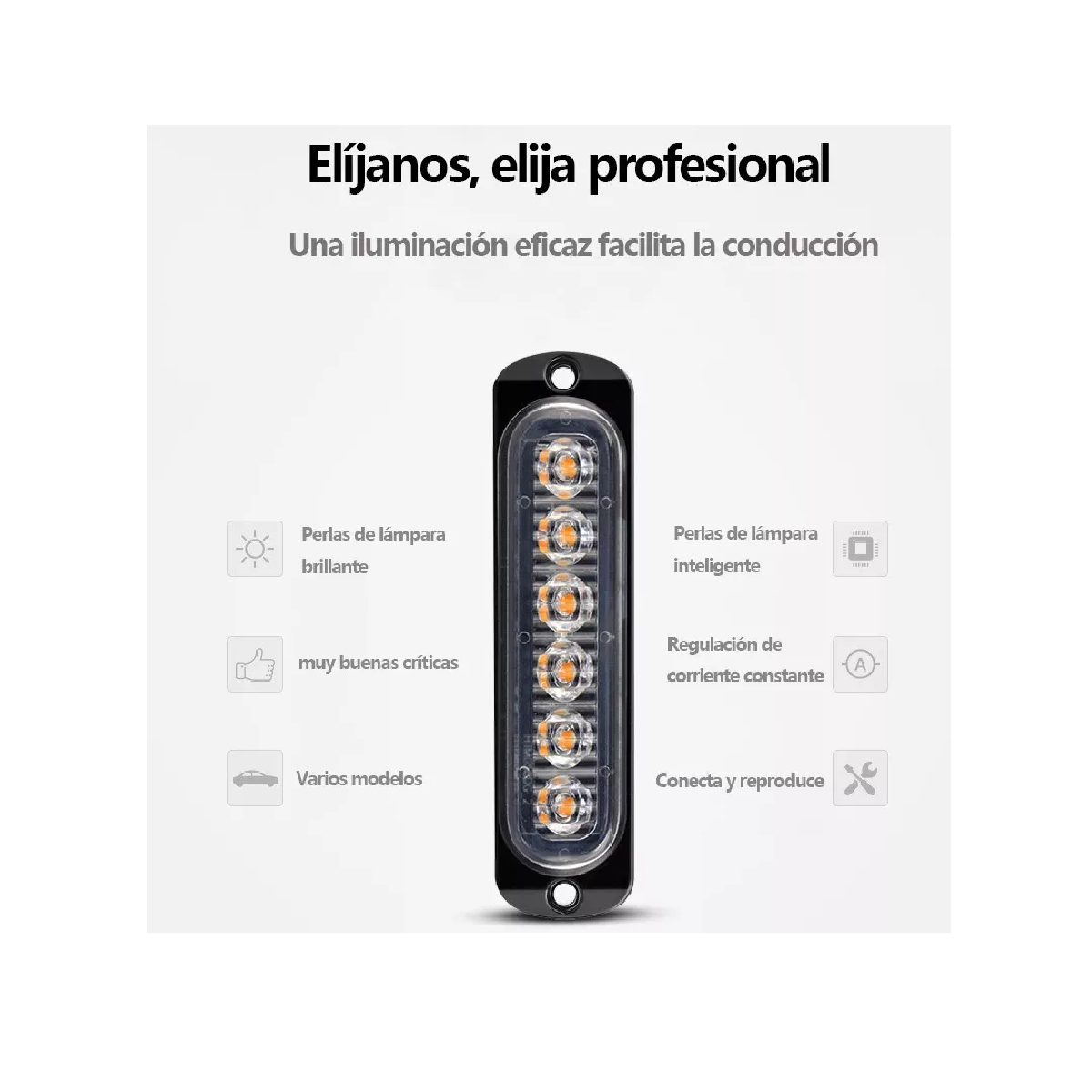 Foto 4 pulgar | Barra de Luz Led Eo Safe Imports Esi11092 Negro 2 Piezas