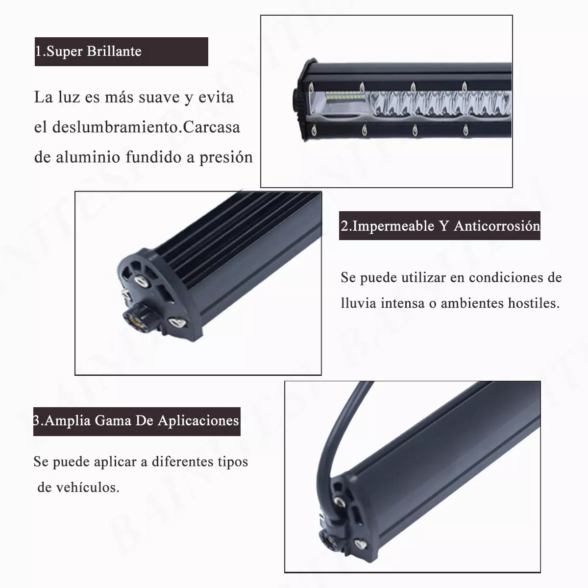 Foto 3 pulgar | Barra de Luz Led Eo Safe Imports Esi11104 Negro