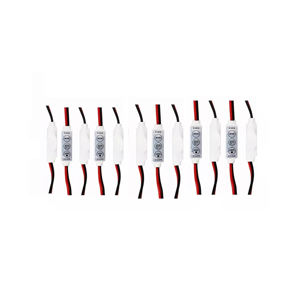Tiras Led 3 Botones Dimmer Estrobo 12v Ojo de Águila Eo Safe Imports ESI-11317 Multicolor 12 Piezas