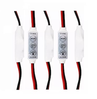 Foto 2 | Tiras Led 3 Botones Dimmer Estrobo 12v Ojo de Águila Eo Safe Imports ESI-11317 Multicolor 12 Piezas