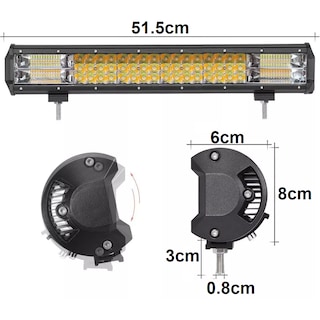 Foto 2 | Barras De Led 4x4 20plg. Eo Safe Imports Esi-12099 Amarillo