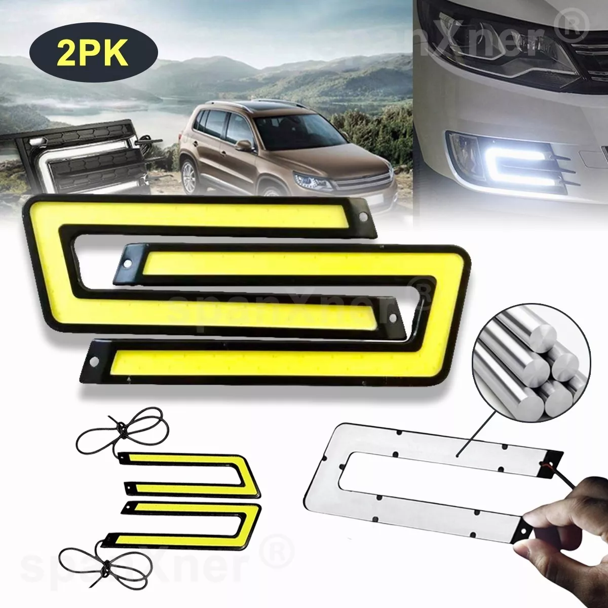 Foto 4 pulgar | Luz Diurna 2pk  Led Auto Moto Foco Faro De Niebla Eo Safe Imports Esi-14555 Blanco