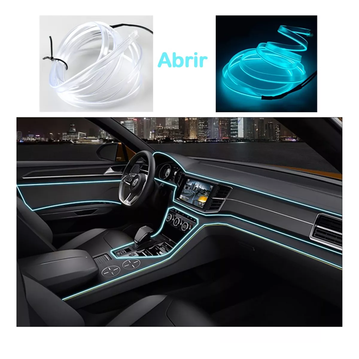 Foto 3 pulgar | Set Tiras De Luz Fría Para Interiores De Automóviles Eo Safe Imports Esi-14593 Blanco