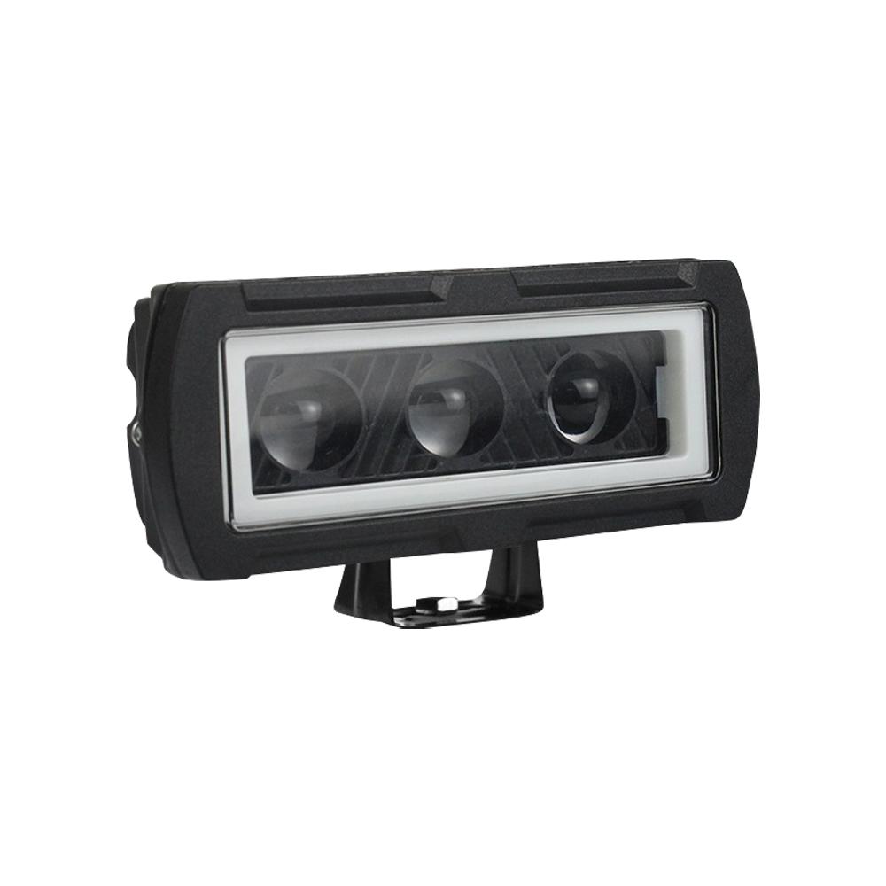 Foto 2 pulgar | Barra Led Para Autorasen Para Auto Con Triple Lupa, Luz Amarilla Halo Blanco 39 Led 45w