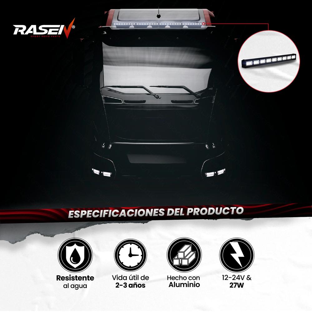 Foto 4 | Barra Led Rasen Multifuncional Luz Blanca- Amarilla 9 Celdas, 27 Led