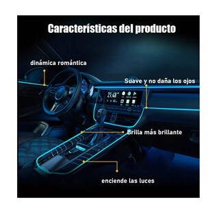 Foto 2 | Tira Neon Led Flexible Luz Auto Interior Decorativa Eo Safe Imports Esi-17973 Azul