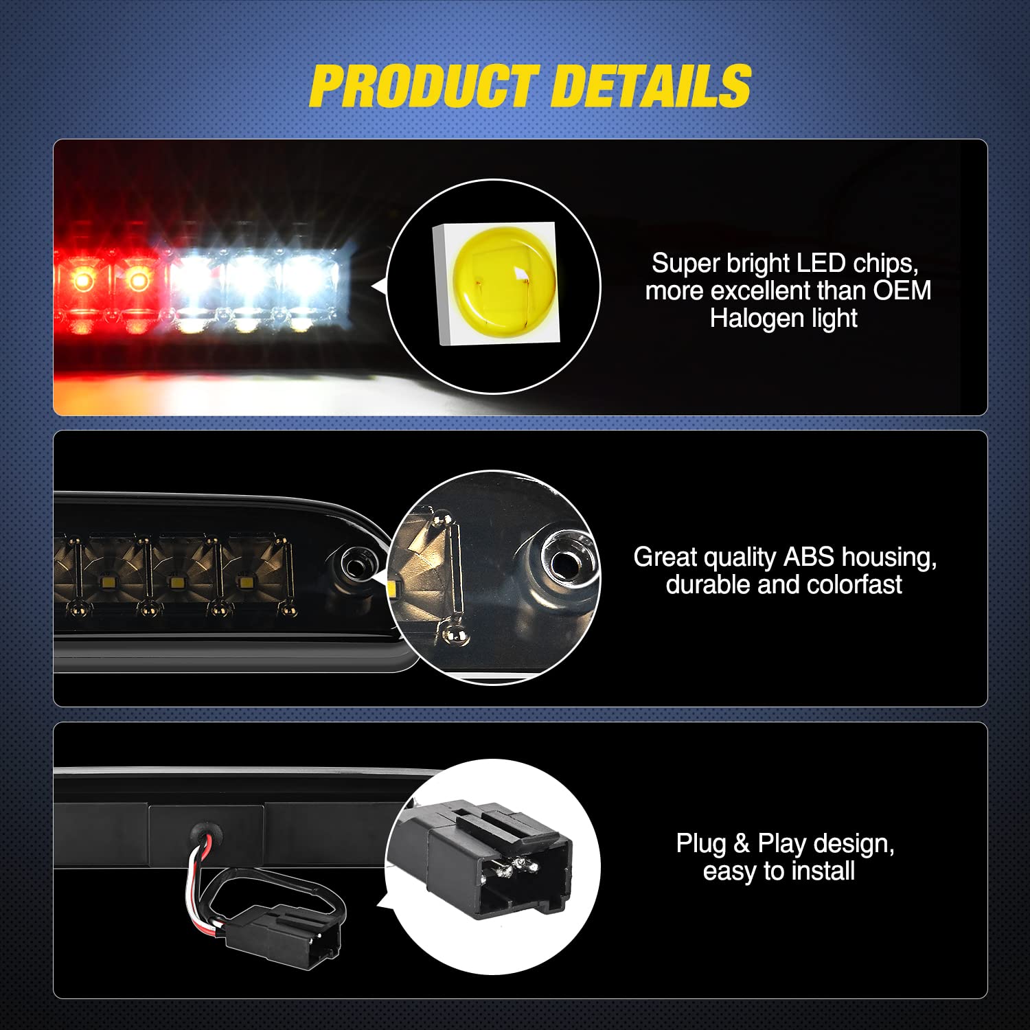Foto 5 pulgar | Tercera Luz de Freno Trasera Led de Montaje Alto para Ford Ranger - Venta Internacional