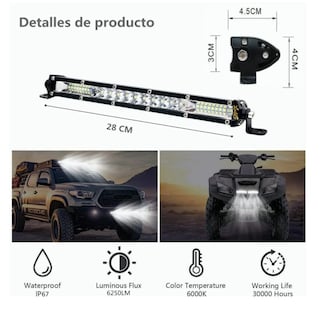 Foto 2 | Nueva Barra Slim Led 11 Pulgadas 26 Leds 78w Lab.g, Negro