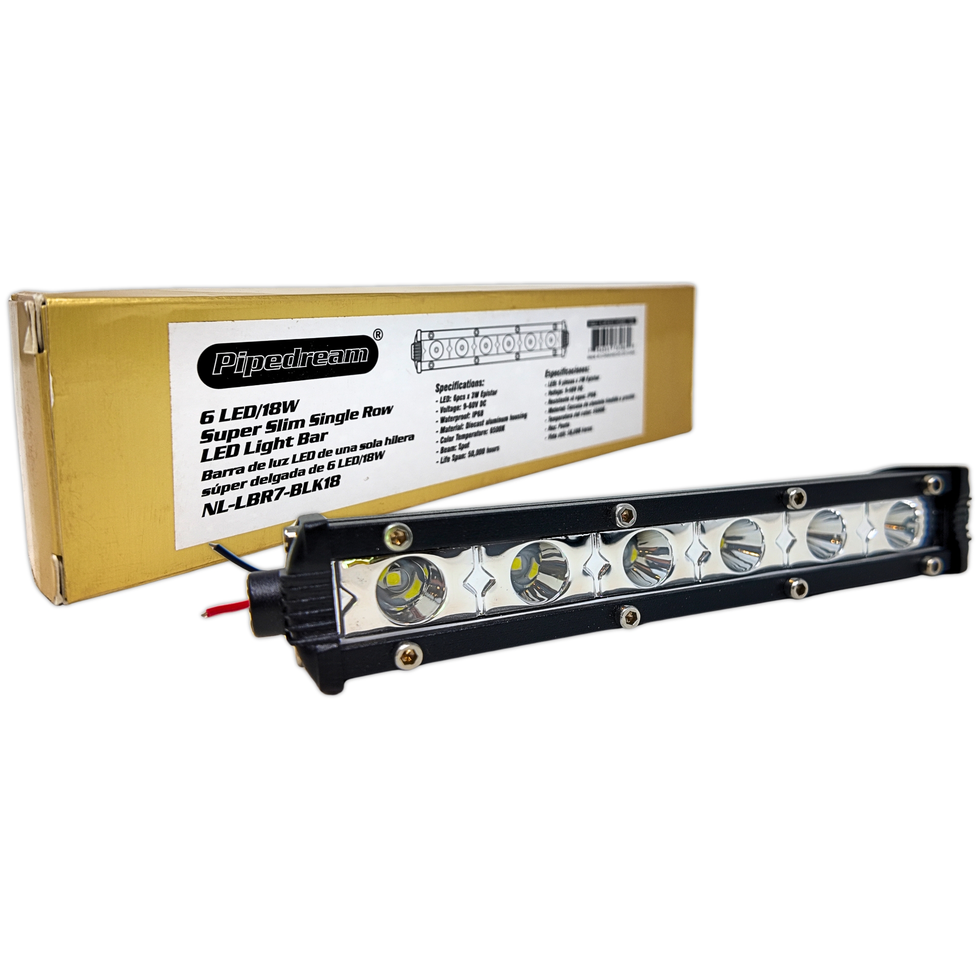Foto 8 pulgar | Barra De Luces Led Pipedream Nl-lbr7-blk18 6 Led 18 W