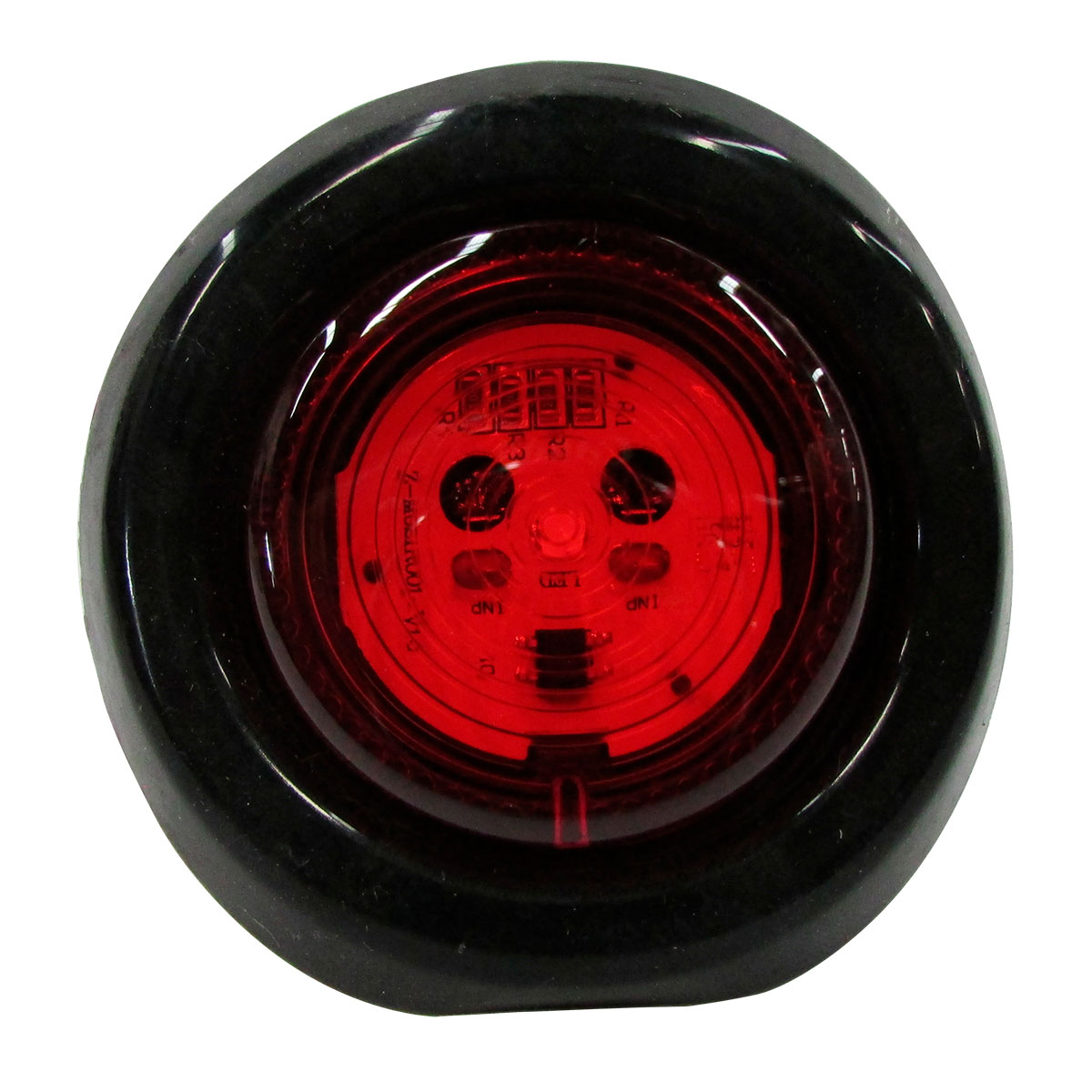Plafón Universal Refividrio de 3 LEDS color Rojo con Bisel de Hule