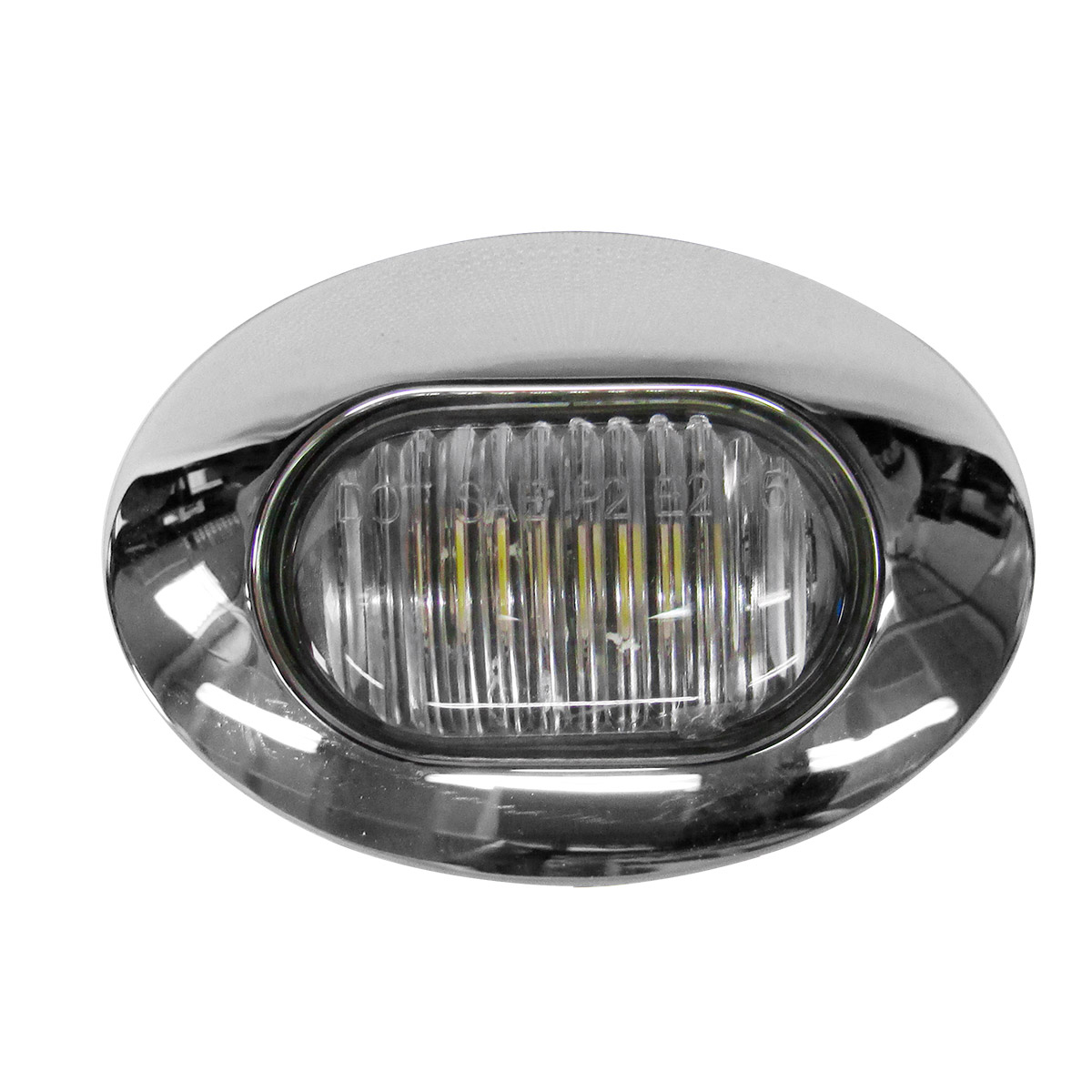 Plafón Ovalado Refividrio Mini de 2 Leds Rojo/ Blanco