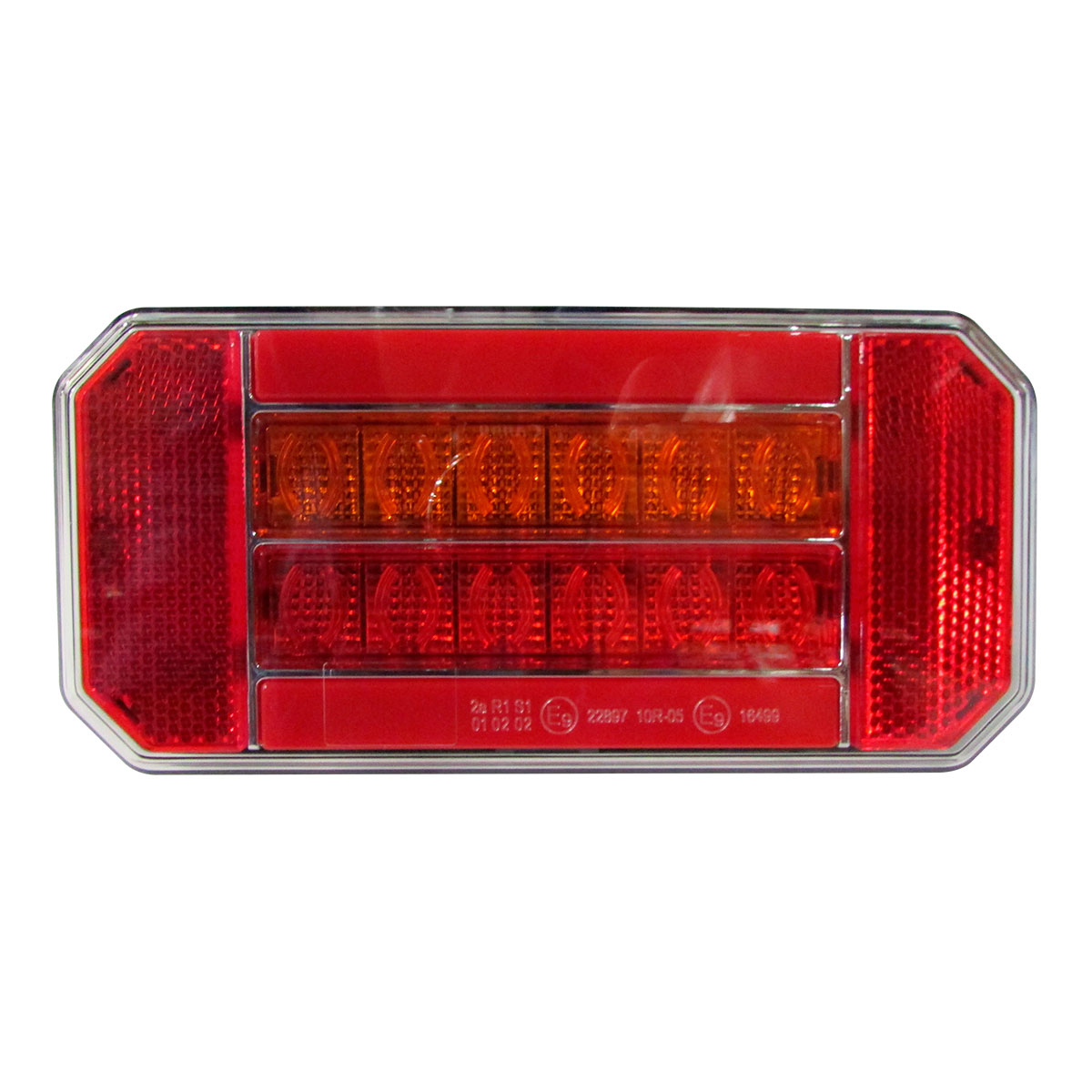 Plafón Rectangular Refividrio de Led con Reflejante Derecho Rojo/ Blanco 6.5 Pg