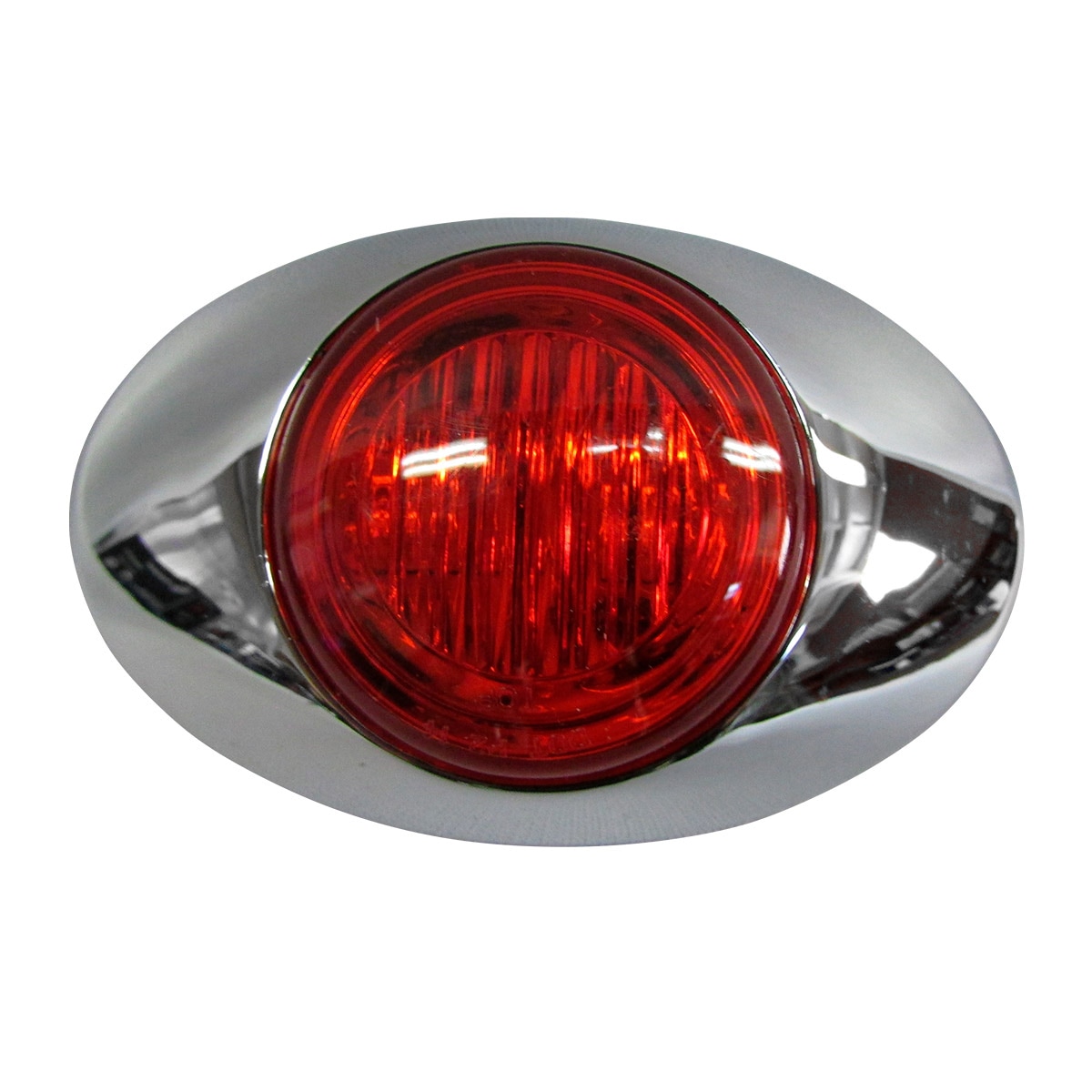 Plafón Ovalado Refividrio 2 Leds Rojo $363